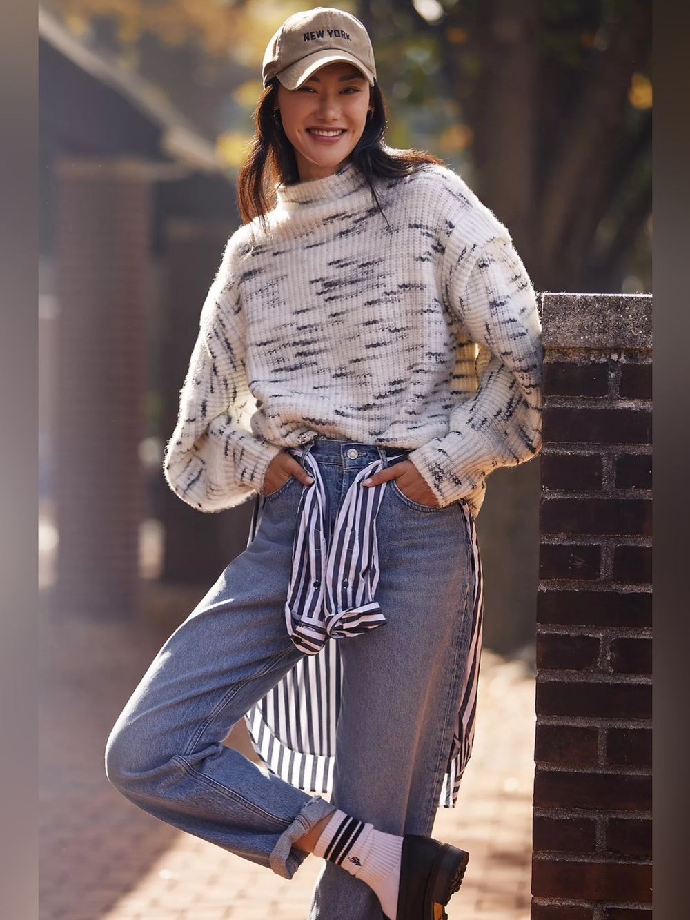 Varley- Belgrave Knit Sweater in Dalmatian Knit